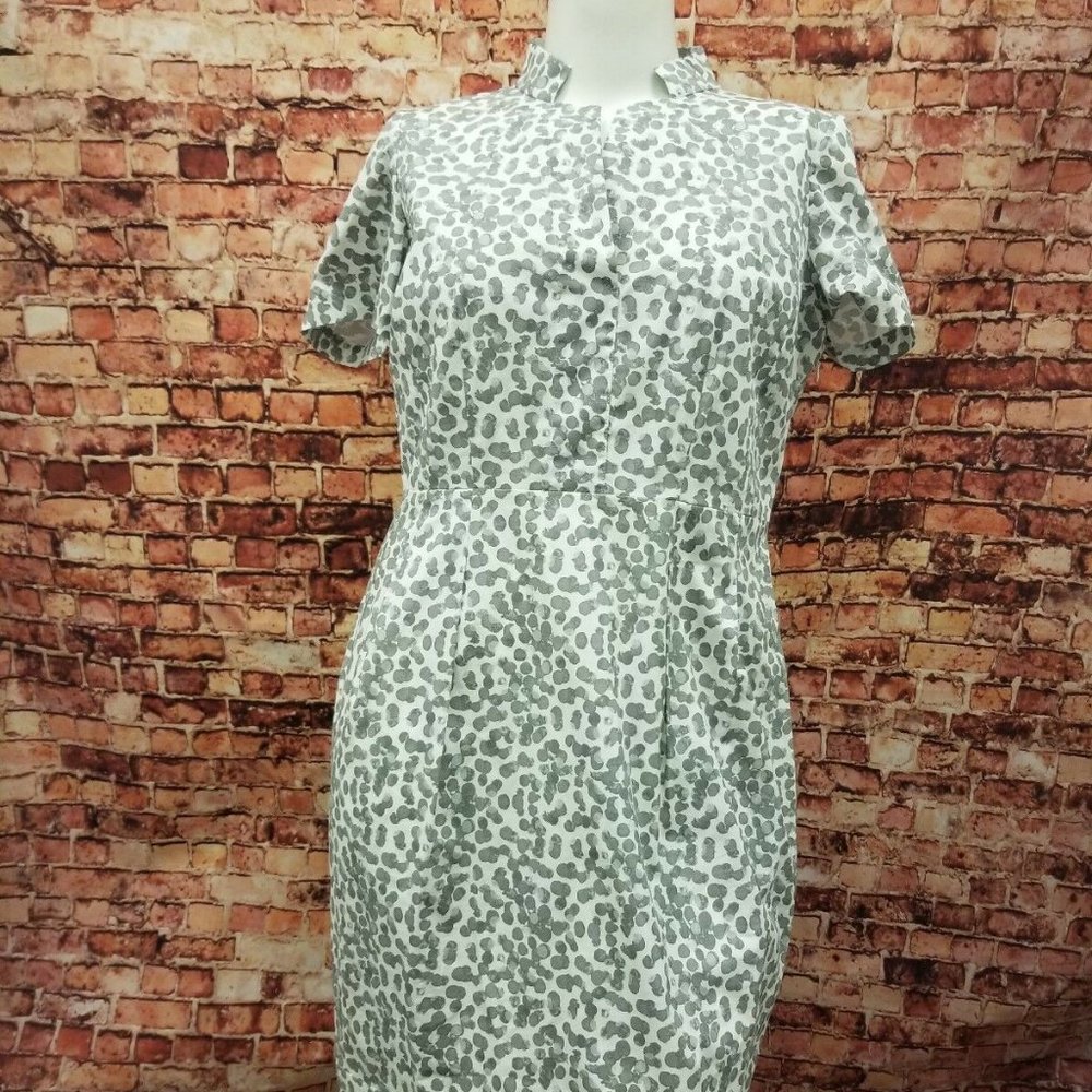 Lafayetette 148 New York Gray White Sheath Dress